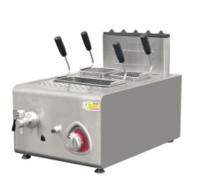 E-RQZ-400G বাণিজ্যিক রেস্তোঁরা রান্নাঘর সরঞ্জাম কাউন্টারটপ গ্যাস 1-ট্যাঙ্ক ডিপ ফ্রায়ার