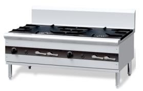 P-OFR-4-DB চাইনিজ স্টাইল কুকিং রেঞ্জ গ্যাস 4-রেঞ্জ খোলা স্টেশন সহ বার্নার
